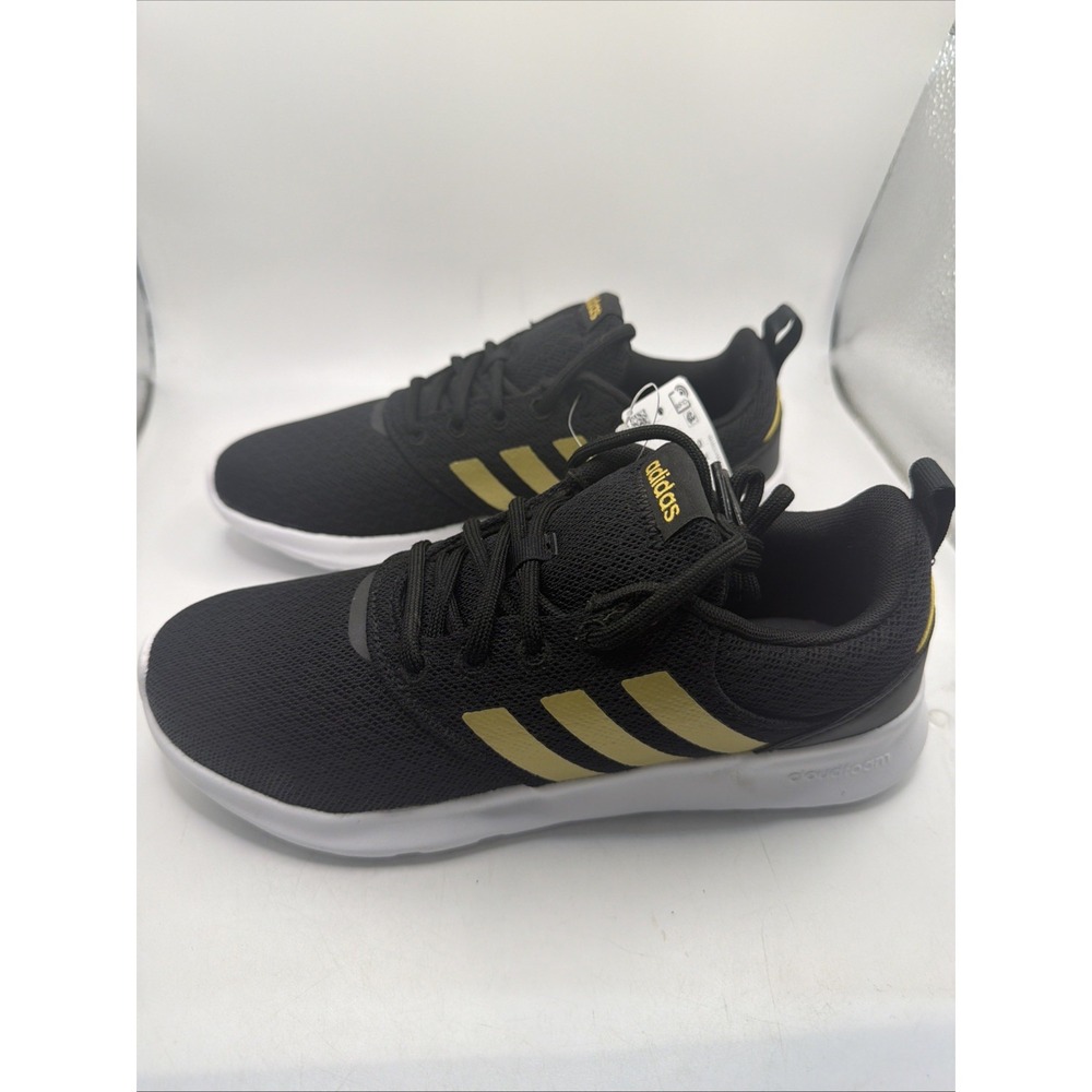 Adidas Women's QT Racer 2.0 Running Shoe Black/Gold/White Size 6 M New